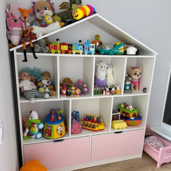 Juguetero casita 
110 x 130 x 30