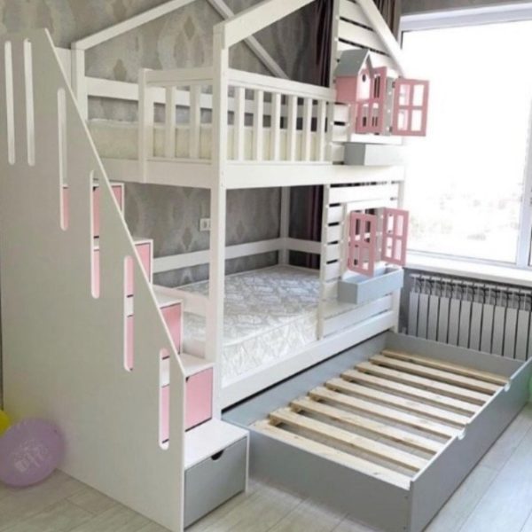 Camarote casita
Con nido cajon y escalera
5 cajones