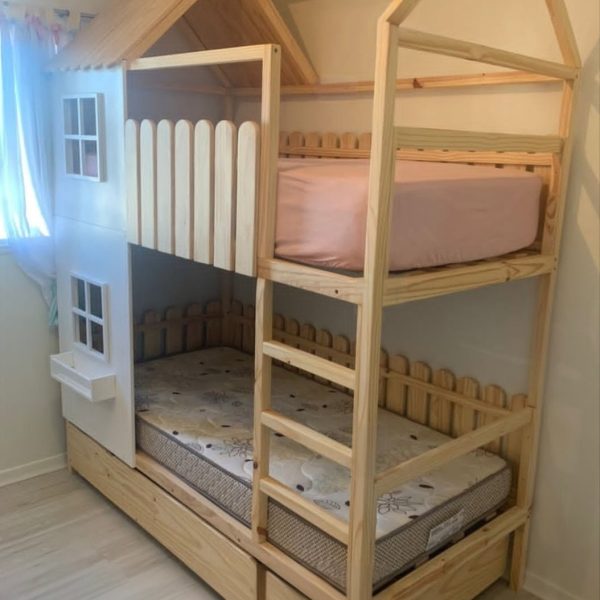 Camarote casita 
con nido o cajones